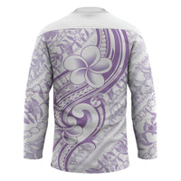 Hawaii Plumeria Lokelani Pikake Lei Hockey Jersey Poni Polynesian Tattoo LT9 - Polynesian Pride