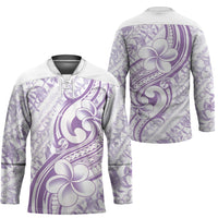 Hawaii Plumeria Lokelani Pikake Lei Hockey Jersey Poni Polynesian Tattoo LT9 - Polynesian Pride