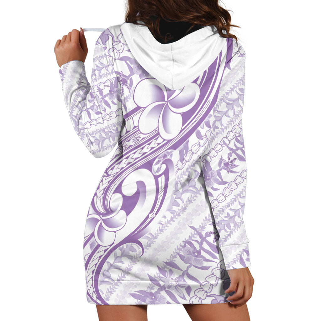 Hawaii Plumeria Lokelani Pikake Lei Hoodie Dress Poni Polynesian Tattoo LT9 - Polynesian Pride