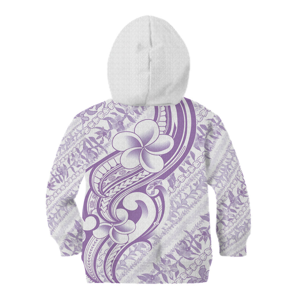 Hawaii Plumeria Lokelani Pikake Lei Kid Hoodie Poni Polynesian Tattoo