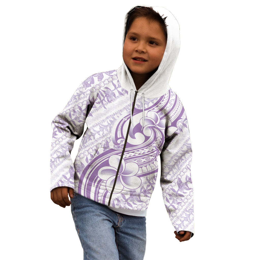 Hawaii Plumeria Lokelani Pikake Lei Kid Hoodie Poni Polynesian Tattoo