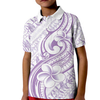 Hawaii Plumeria Lokelani Pikake Lei Kid Polo Shirt Poni Polynesian Tattoo