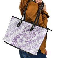 Hawaii Plumeria Lokelani Pikake Lei Leather Tote Bag Poni Polynesian Tattoo