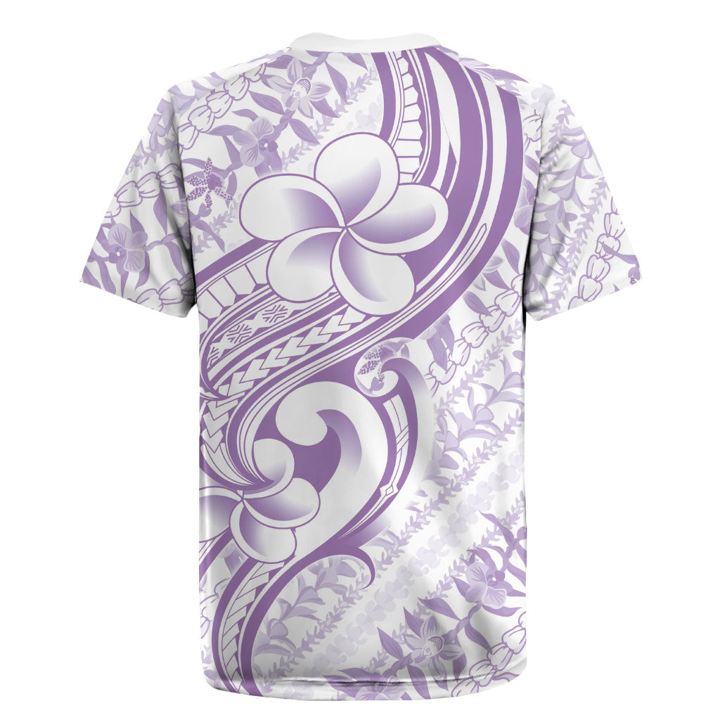 Hawaii Plumeria Lokelani Pikake Lei Rugby Jersey Poni Polynesian Tattoo