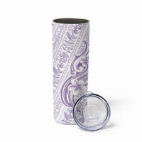 Hawaii Plumeria Lokelani Pikake Lei Skinny Tumbler Poni Polynesian Tattoo LT9 - Polynesian Pride