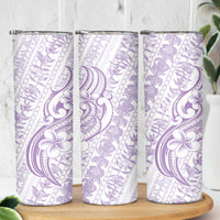Hawaii Plumeria Lokelani Pikake Lei Skinny Tumbler Poni Polynesian Tattoo LT9 - Polynesian Pride