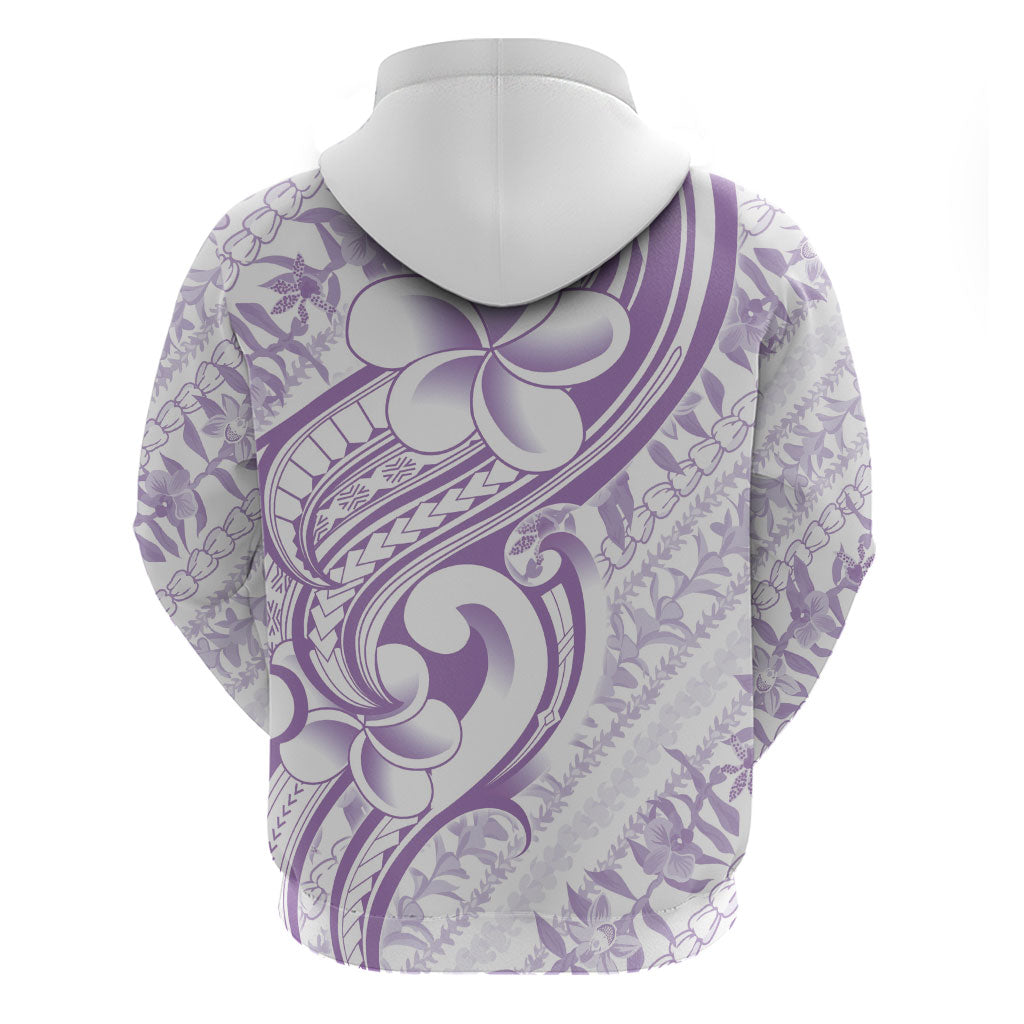 Hawaii Plumeria Lokelani Pikake Lei Zip Hoodie Poni Polynesian Tattoo