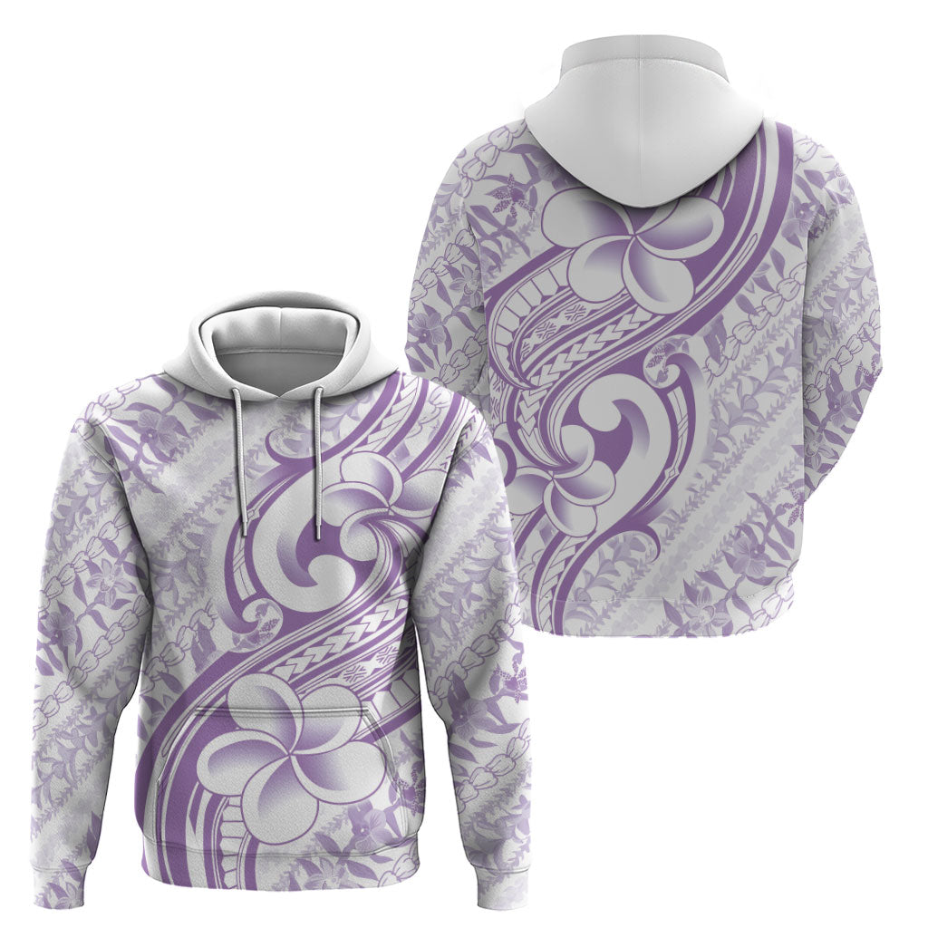 Hawaii Plumeria Lokelani Pikake Lei Zip Hoodie Poni Polynesian Tattoo