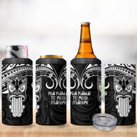 New Zealand Te Reo Maori 4 in 1 Can Cooler Tumbler Kia Kaha Maori Language Week Black Style LT9 - Polynesian Pride