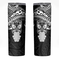 New Zealand Te Reo Maori Skinny Tumbler Kia Kaha Maori Language Week Black Style LT9 Black - Polynesian Pride