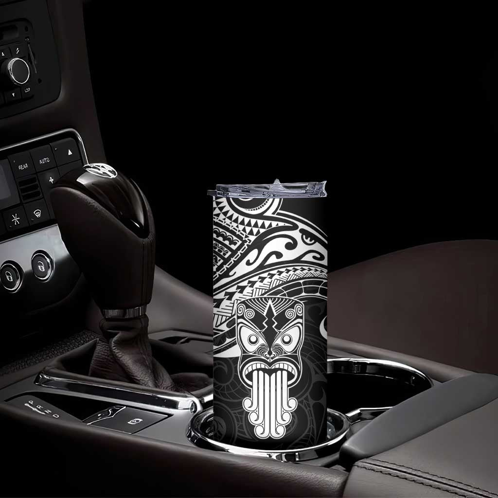 New Zealand Te Reo Maori Skinny Tumbler Kia Kaha Maori Language Week Black Style LT9 - Polynesian Pride