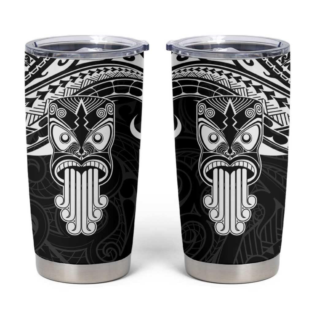 New Zealand Te Reo Maori Tumbler Cup Kia Kaha Maori Language Week Black Style LT9 Black - Polynesian Pride