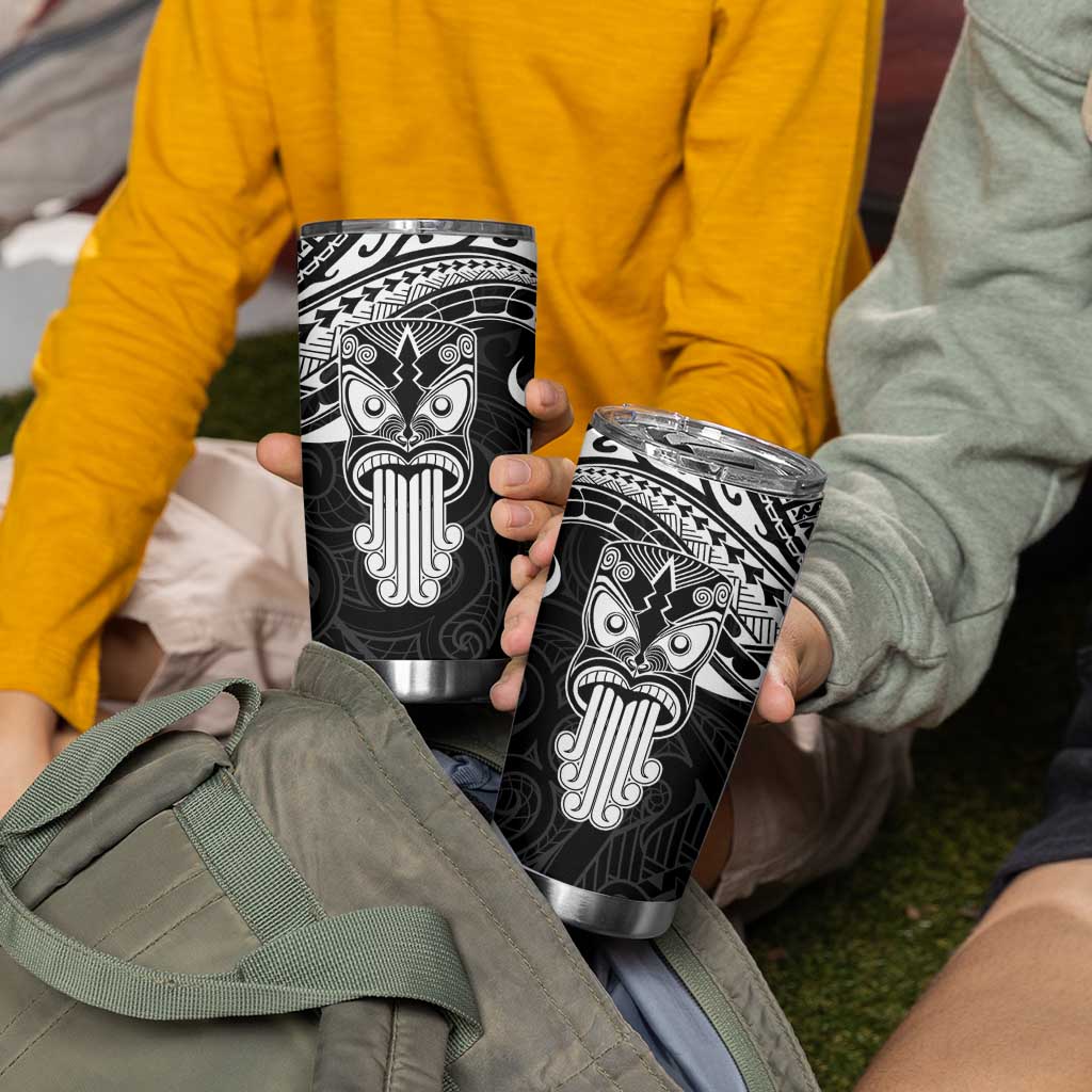 New Zealand Te Reo Maori Tumbler Cup Kia Kaha Maori Language Week Black Style LT9 - Polynesian Pride