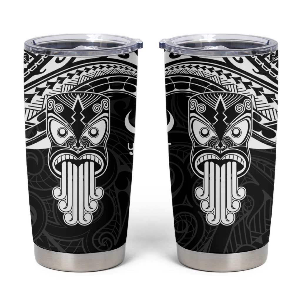 Personalised New Zealand Te Reo Maori Tumbler Cup Kia Kaha Maori Language Week Black Style LT9 Black - Polynesian Pride