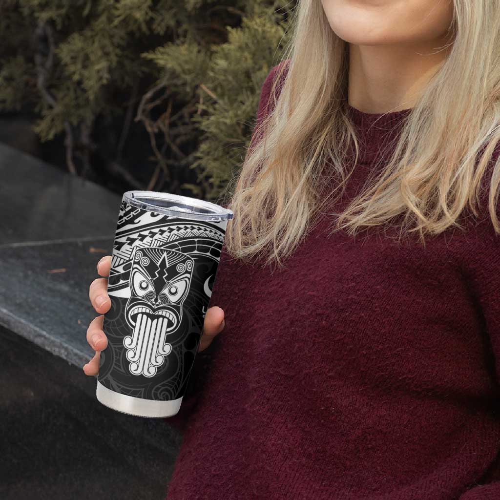 Personalised New Zealand Te Reo Maori Tumbler Cup Kia Kaha Maori Language Week Black Style LT9 - Polynesian Pride