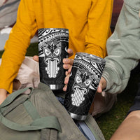 Personalised New Zealand Te Reo Maori Tumbler Cup Kia Kaha Maori Language Week Black Style LT9 - Polynesian Pride
