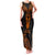 Personalised New Zealand Te Reo Maori Family Matching Tank Maxi Dress and Hawaiian Shirt Kia Kaha Maori Language Week Gold Style LT9 Mom's Dress Gold - Polynesian Pride