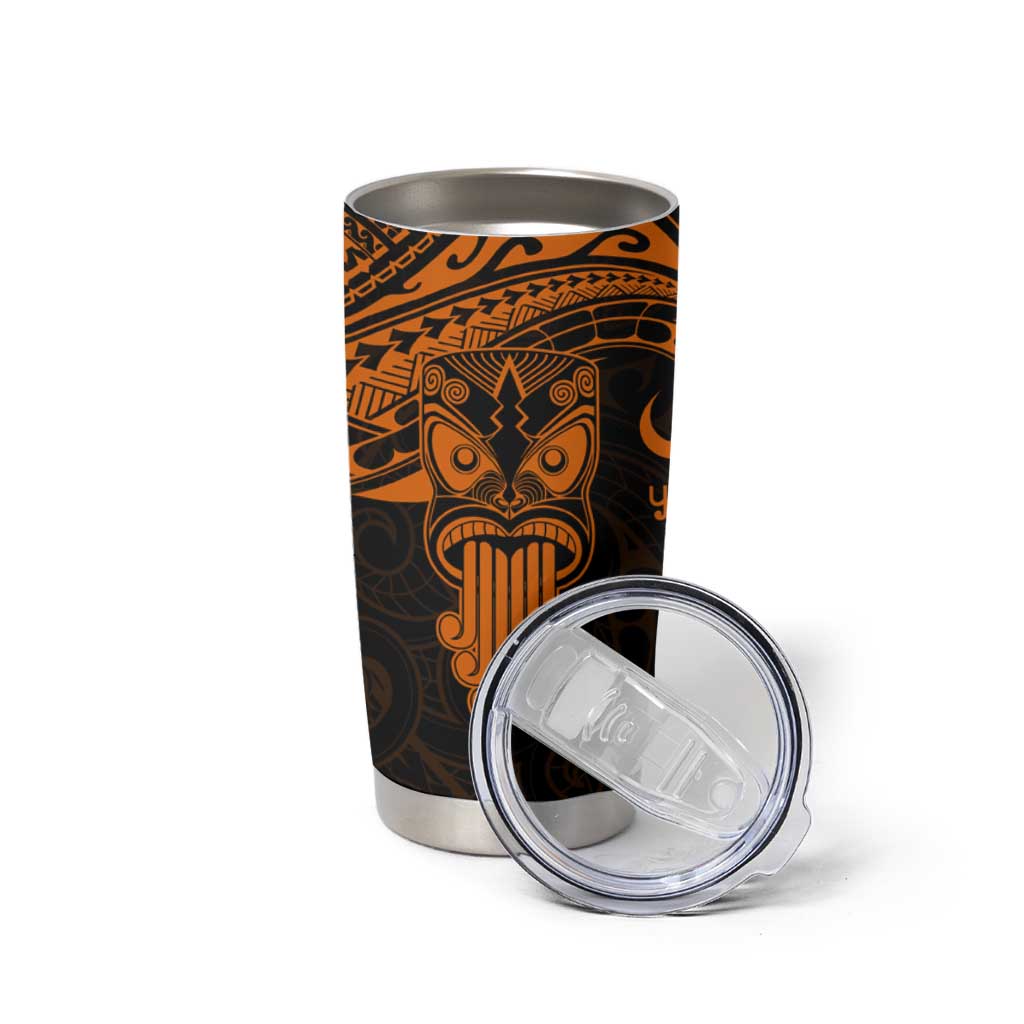 Personalised New Zealand Te Reo Maori Tumbler Cup Kia Kaha Maori Language Week Gold Style LT9 - Polynesian Pride