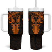 Personalised New Zealand Te Reo Maori Tumbler With Handle Kia Kaha Maori Language Week Gold Style LT9 One Size: 40 oz Gold - Polynesian Pride