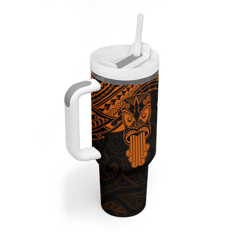 Personalised New Zealand Te Reo Maori Tumbler With Handle Kia Kaha Maori Language Week Gold Style LT9 - Polynesian Pride