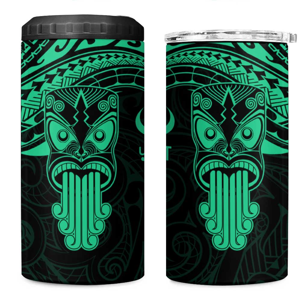 Personalised New Zealand Te Reo Maori 4 in 1 Can Cooler Tumbler Kia Kaha Maori Language Week Green Style LT9 One Size: 16 oz Green - Polynesian Pride