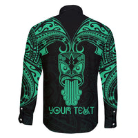 Personalised New Zealand Te Reo Maori Family Matching Short Sleeve Bodycon Dress and Hawaiian Shirt Kia Kaha Maori Language Week Green Style LT9 - Polynesian Pride