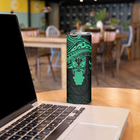 Personalised New Zealand Te Reo Maori Skinny Tumbler Kia Kaha Maori Language Week Green Style LT9 - Polynesian Pride