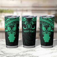 Personalised New Zealand Te Reo Maori Tumbler Cup Kia Kaha Maori Language Week Green Style LT9 - Polynesian Pride