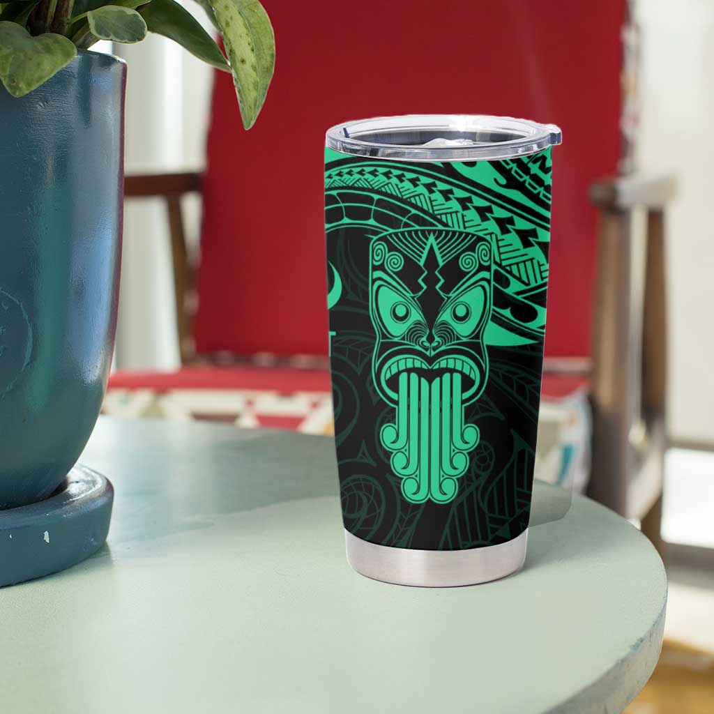 Personalised New Zealand Te Reo Maori Tumbler Cup Kia Kaha Maori Language Week Green Style LT9 - Polynesian Pride