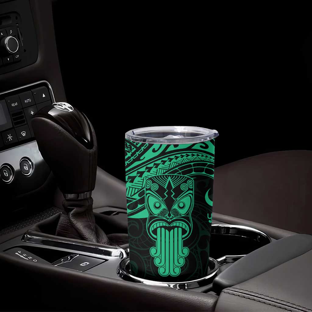 Personalised New Zealand Te Reo Maori Tumbler Cup Kia Kaha Maori Language Week Green Style LT9 - Polynesian Pride