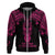 Personalised New Zealand Te Reo Maori Hoodie Kia Kaha Maori Language Week Pink Style LT9 - Polynesian Pride