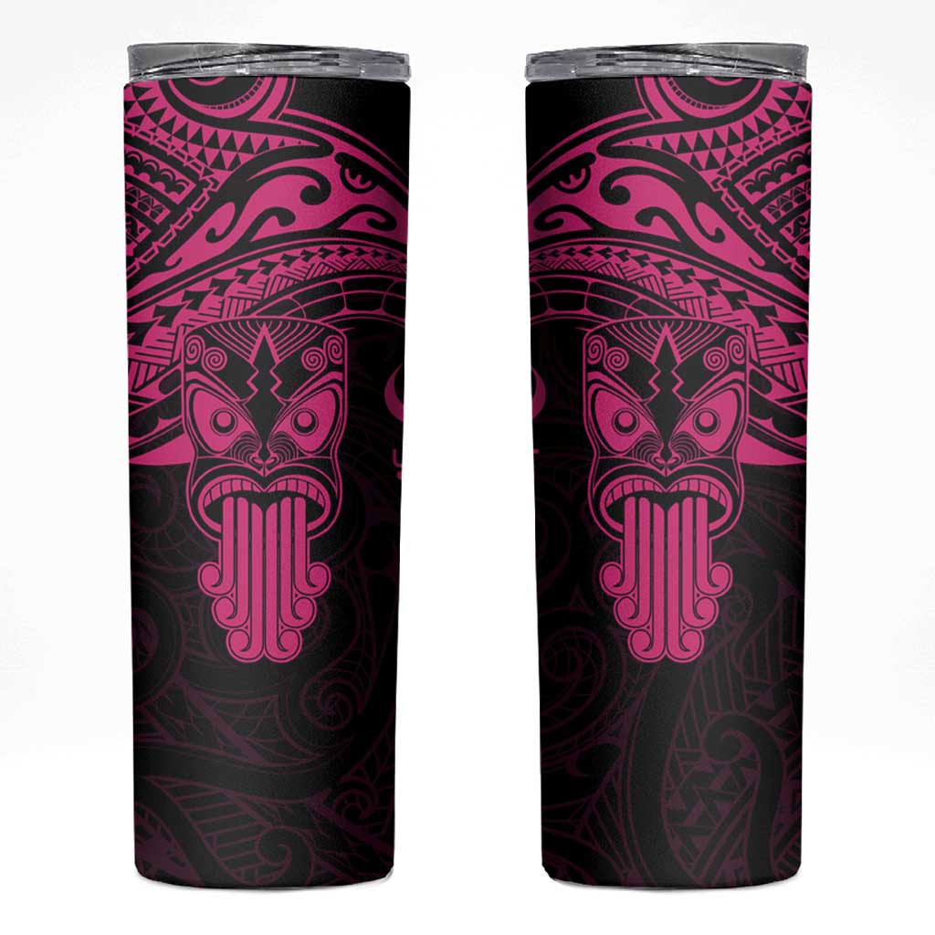 Personalised New Zealand Te Reo Maori Skinny Tumbler Kia Kaha Maori Language Week Pink Style LT9 Pink - Polynesian Pride