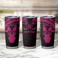 Personalised New Zealand Te Reo Maori Tumbler Cup Kia Kaha Maori Language Week Pink Style LT9 - Polynesian Pride
