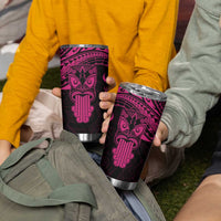 Personalised New Zealand Te Reo Maori Tumbler Cup Kia Kaha Maori Language Week Pink Style LT9 - Polynesian Pride