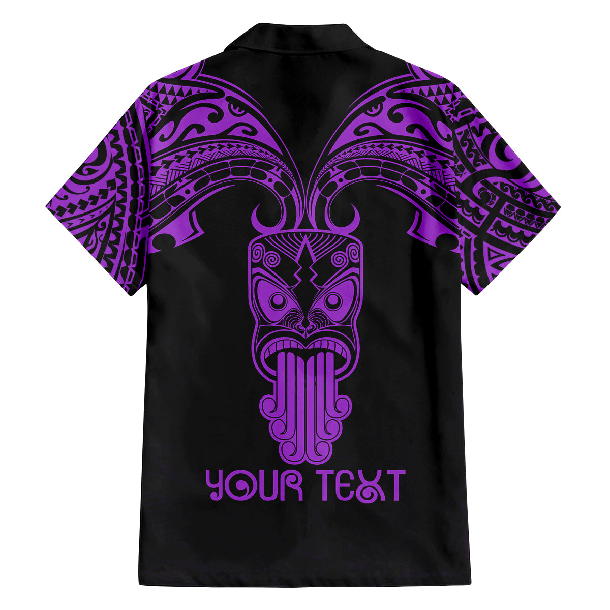Personalised New Zealand Te Reo Maori Family Matching Long Sleeve Bodycon Dress and Hawaiian Shirt Kia Kaha Maori Language Week Purple Style LT9 - Polynesian Pride