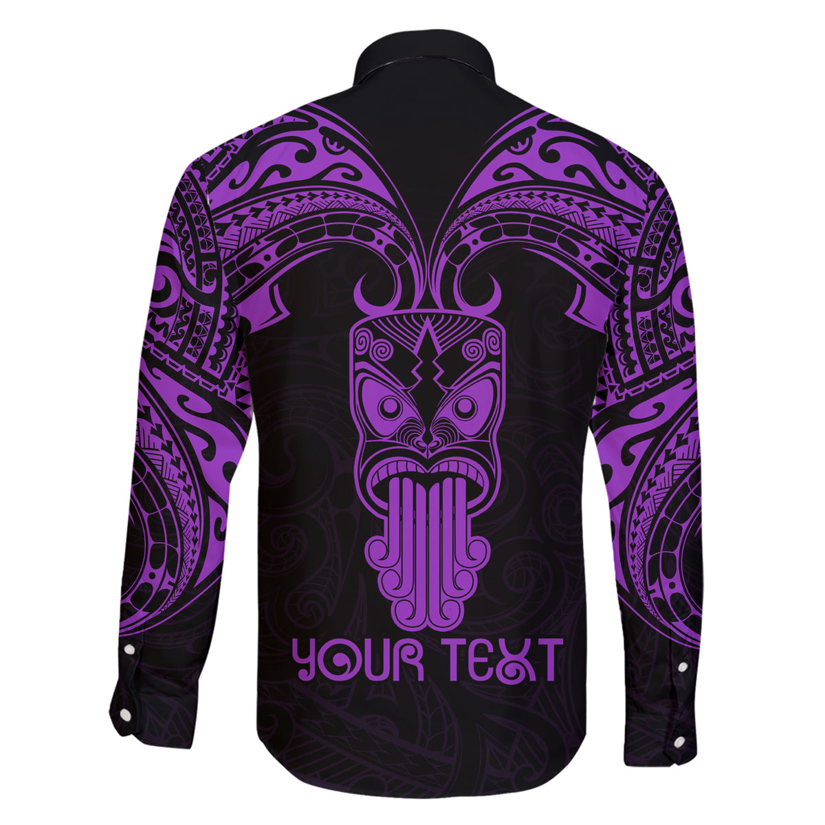 Personalised New Zealand Te Reo Maori Family Matching Short Sleeve Bodycon Dress and Hawaiian Shirt Kia Kaha Maori Language Week Purple Style LT9 - Polynesian Pride