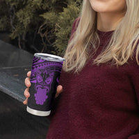 Personalised New Zealand Te Reo Maori Tumbler Cup Kia Kaha Maori Language Week Purple Style LT9 - Polynesian Pride