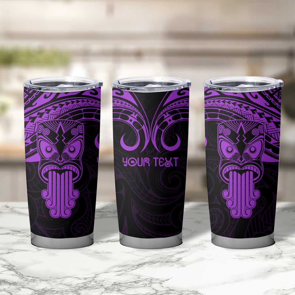 Personalised New Zealand Te Reo Maori Tumbler Cup Kia Kaha Maori Language Week Purple Style LT9 - Polynesian Pride