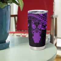 Personalised New Zealand Te Reo Maori Tumbler Cup Kia Kaha Maori Language Week Purple Style LT9 - Polynesian Pride