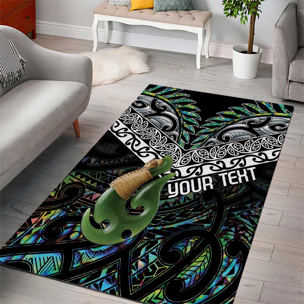 Personalised Maori Manaia Area Rug New Zealand Tribal Hei Matau Papua Shell LT9 - Polynesian Pride