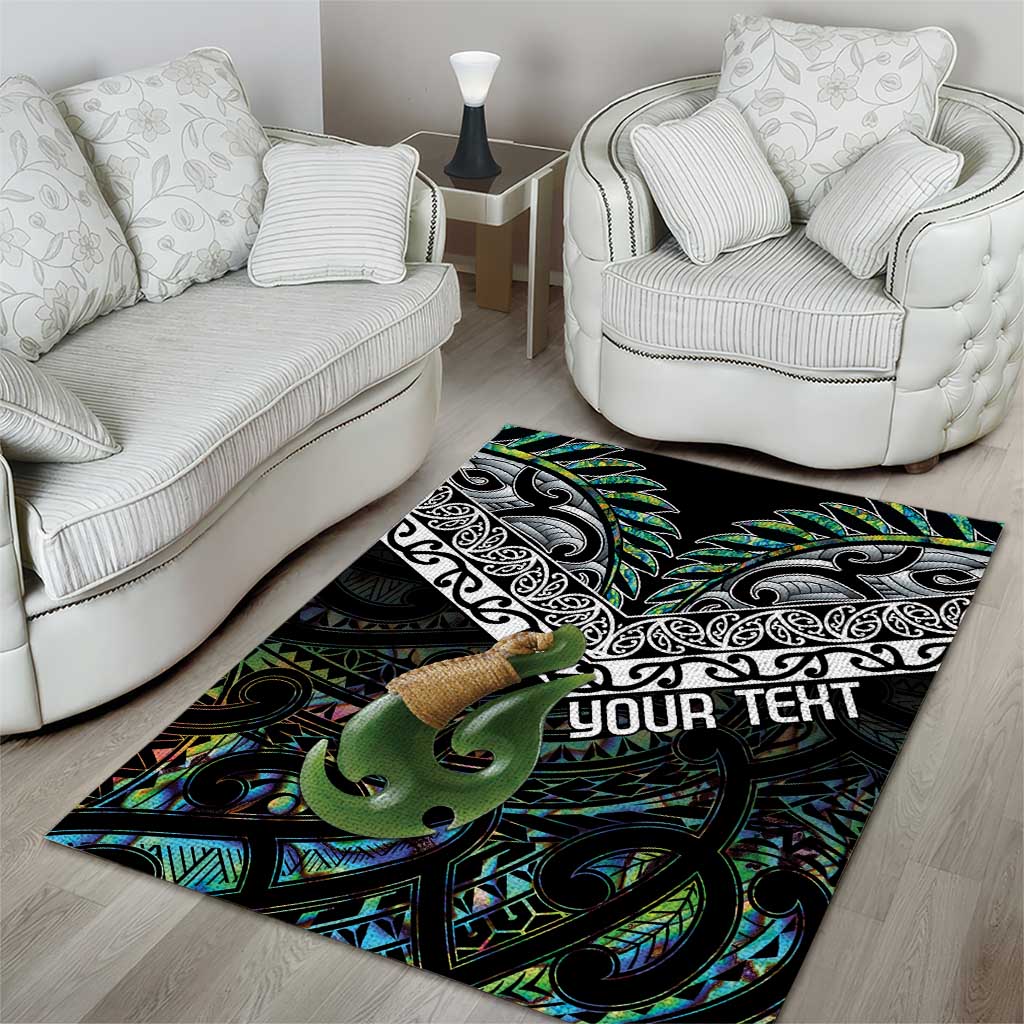 Personalised Maori Manaia Area Rug New Zealand Tribal Hei Matau Papua Shell LT9 - Polynesian Pride