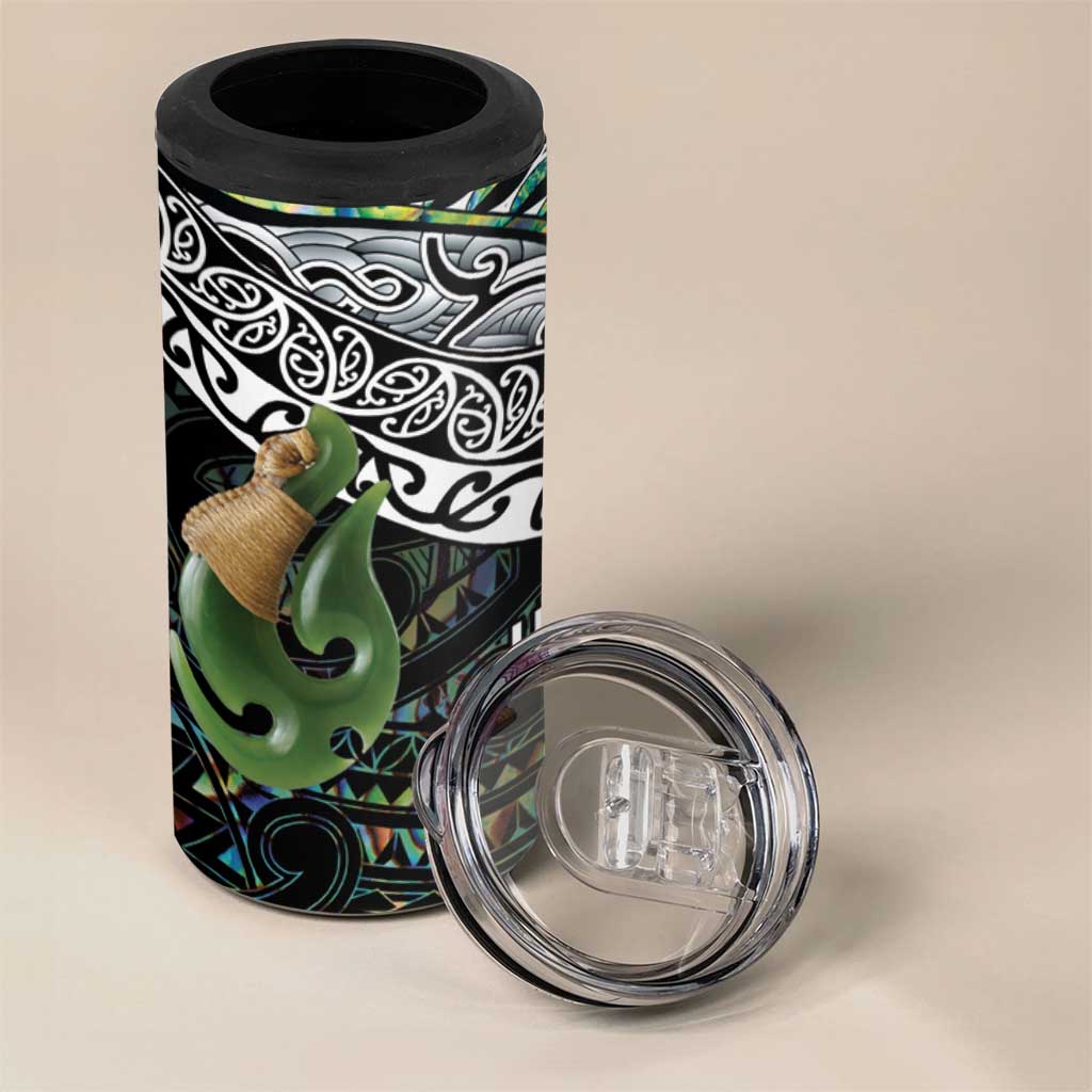 Personalised Maori Manaia 4 in 1 Can Cooler Tumbler New Zealand Tribal Hei Matau Papua Shell LT9 - Polynesian Pride