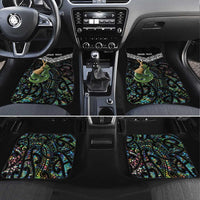 Personalised Maori Manaia Car Mats New Zealand Tribal Hei Matau Papua Shell LT9 Set 4pcs Green - Polynesian Pride