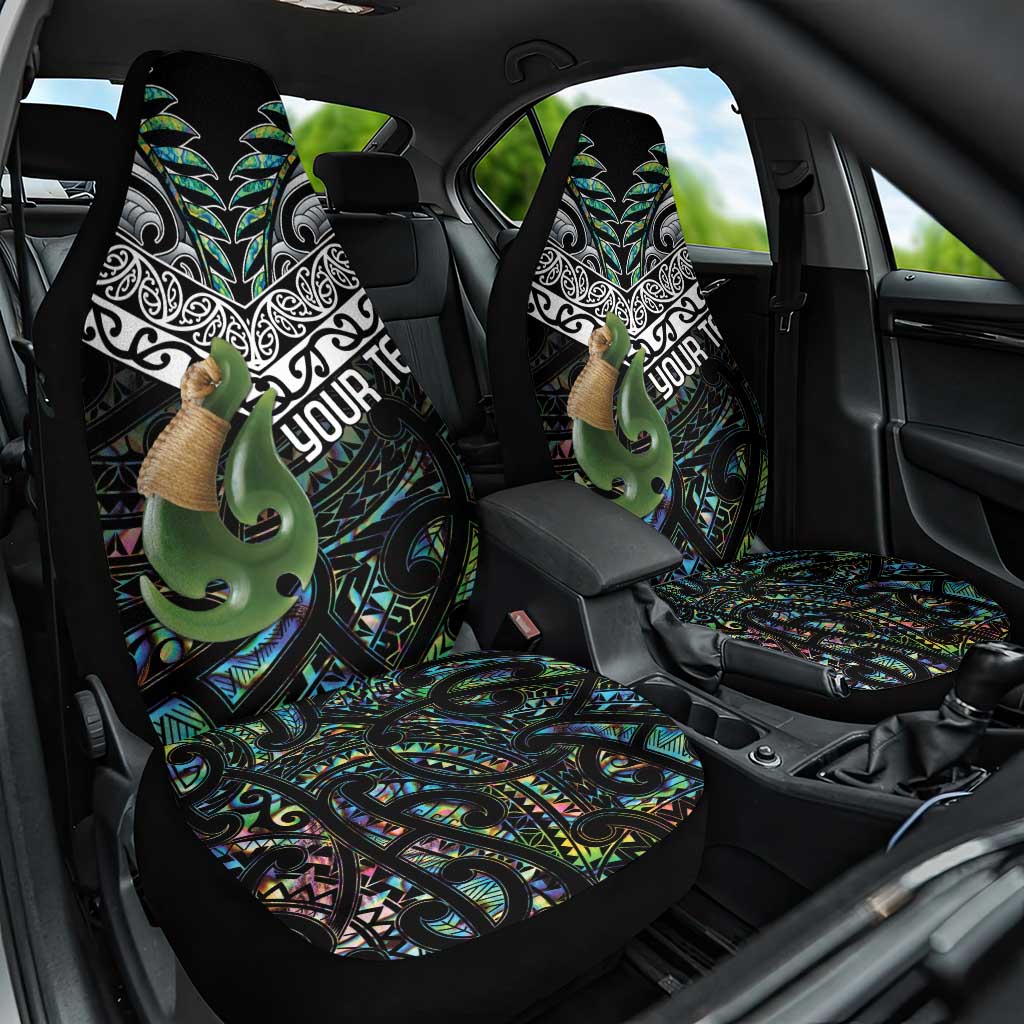 Personalised Maori Manaia Car Seat Cover New Zealand Tribal Hei Matau Papua Shell LT9 One Size Green - Polynesian Pride