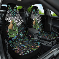 Personalised Maori Manaia Car Seat Cover New Zealand Tribal Hei Matau Papua Shell LT9 One Size Green - Polynesian Pride