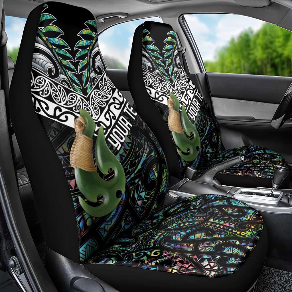 Personalised Maori Manaia Car Seat Cover New Zealand Tribal Hei Matau Papua Shell LT9 - Polynesian Pride