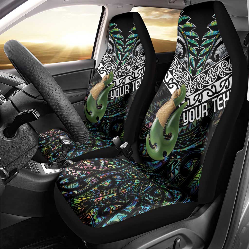 Personalised Maori Manaia Car Seat Cover New Zealand Tribal Hei Matau Papua Shell LT9 - Polynesian Pride
