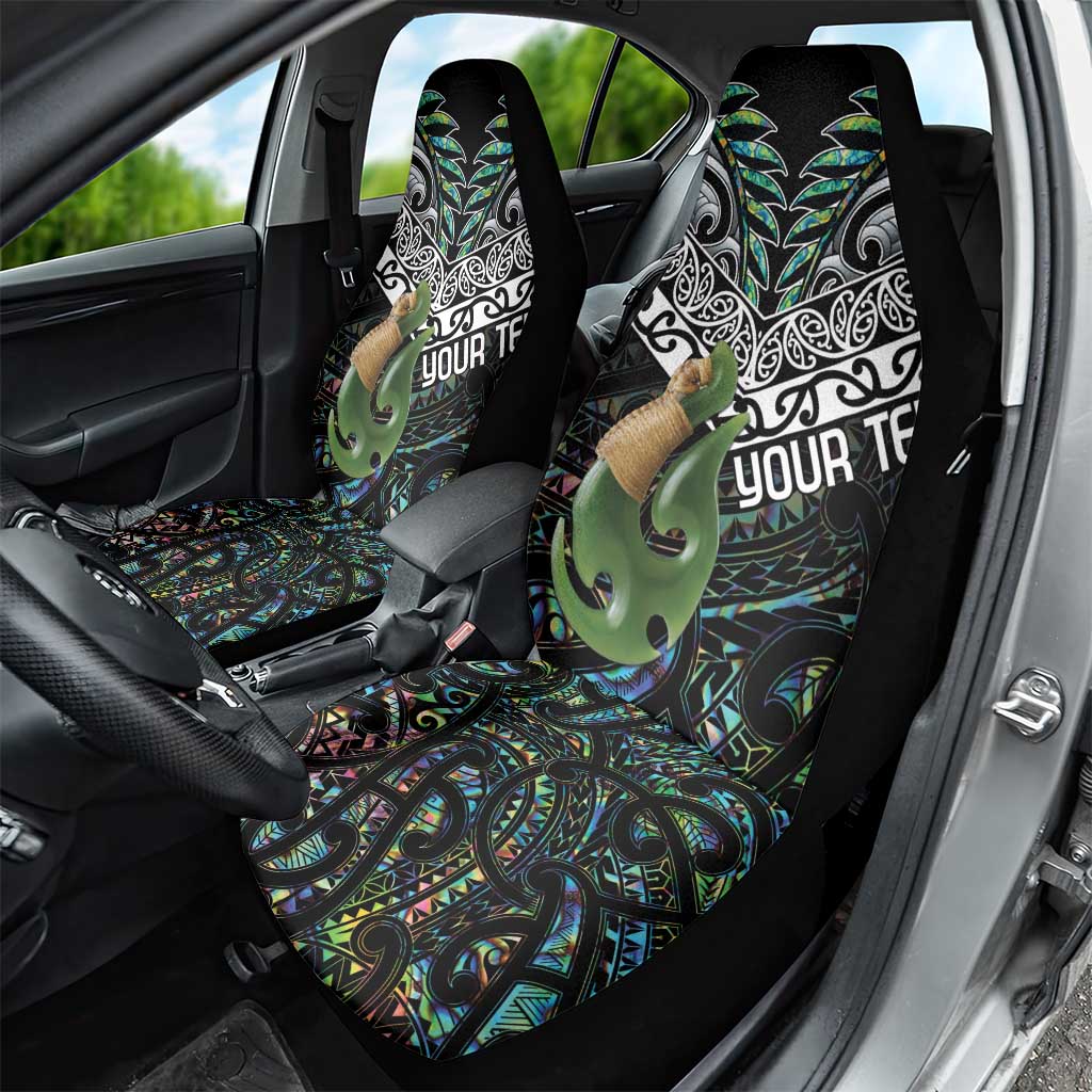 Personalised Maori Manaia Car Seat Cover New Zealand Tribal Hei Matau Papua Shell LT9 - Polynesian Pride