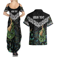 Personalised Maori Manaia Couples Matching Summer Maxi Dress and Hawaiian Shirt New Zealand Tribal Hei Matau Papua Shell LT9 - Polynesian Pride