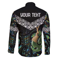 Personalised Maori Manaia Family Matching Off Shoulder Short Dress and Hawaiian Shirt New Zealand Tribal Hei Matau Papua Shell LT9 - Polynesian Pride